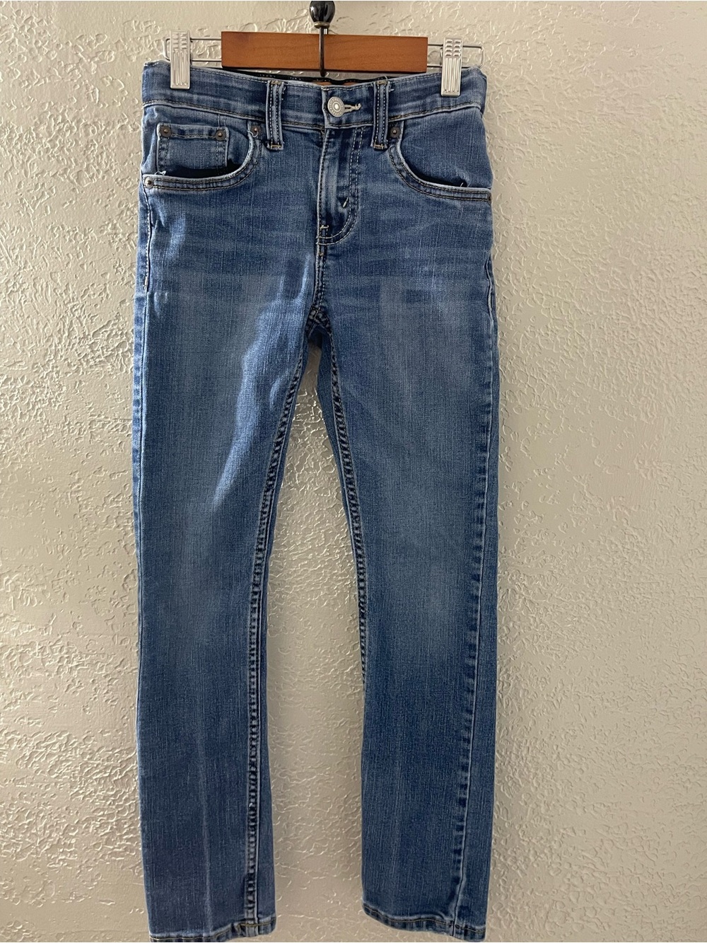 Levi's 510 Kids Medium Blue Denim Jeans Size 10 Reg Adjustable waist